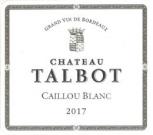 Caillou Blanc De Chateau Talbot 2018