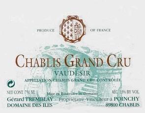 Gerard Tremblay Chablis Grand Cru vaudesir, 1.5l 2016 (1.5L)